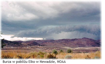 Burza w  pobliżu Elko, Newada, NOAA 