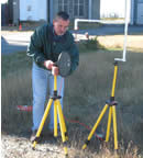 NIOSH staff measuring radiation exposure