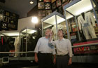 President Bush and Japanese Prime Minister Junichiro Koizumi, right, tour Graceland, the home of Elvis Presley, in Memphis, TN [©AP/WWP]