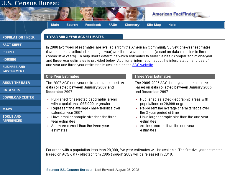 Explanation of the differences between the 1-year and 3-year ACS estimates