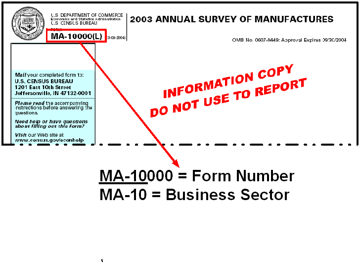 A Sample form showing where to locate a form number.