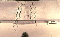 Ground cracks caused by simulated shallow intrusion