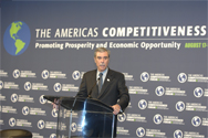 U.S. Commerce Secretary Carlos M. Gutierrez speaks about the importance of competitiveness in theWestern Hemisphere.