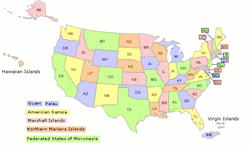 Click to view US map linking to state and local pandemic information