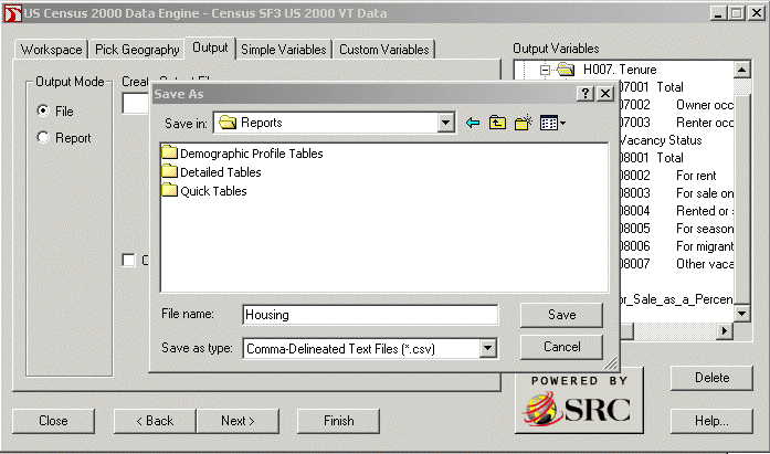 Graphic showing the File Mode of the Output function