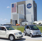 Hybrid Technologies worked with Kennedy Space Center in the testing and development of its line of electric vehicles.