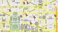 Map of downtown DC showing EPA building locations. 