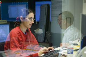 EPA staff working at a computer.