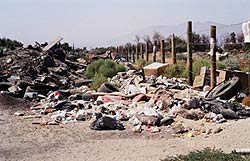 Photo of trash piles on reservation