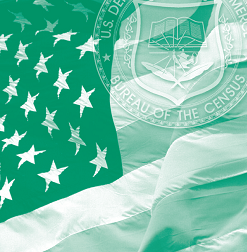 US Flag with Census Bureau seal
