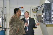 The Clerk of the U.S. House of Representatives, Lorraine Miller, gets a first hand look at the inner workings of GPO. Managing Director of Customer Services, Jim Bradley, and other GPO officials conduct the tour.