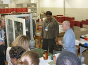 The Clerk of the U.S. House of Representatives, Lorraine Miller, gets a first hand look at the inner workings of GPO. Managing Director of Customer Services, Jim Bradley, and other GPO officials conduct the tour.