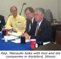 Rep. Manzullo talks with tool and die companies in Rockford
