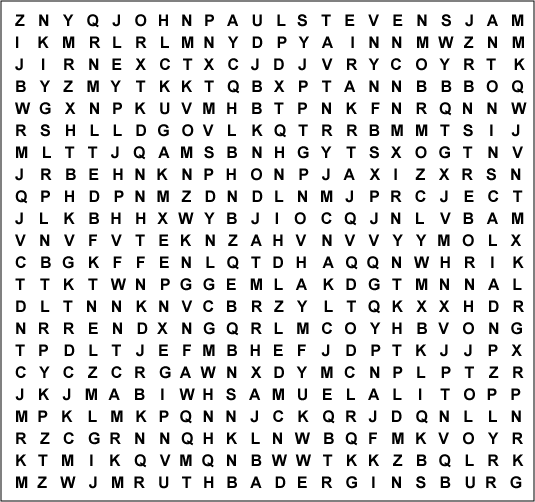 Justices of the U.S. Supreme Court Word Search