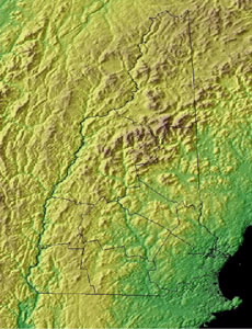 Topographic Map of New Hampshire