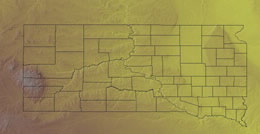 Topographic Map of South Dakota
