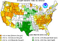 national map of drought hazards