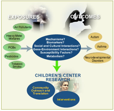 Diagram Depicting Exposures and Outcomes