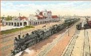 Artist's rendition of depot in its early years.