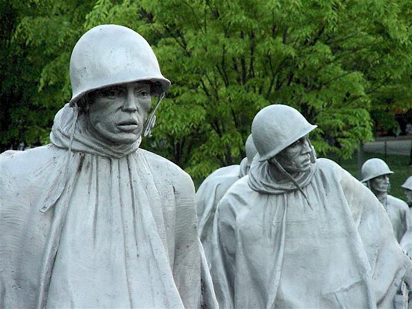 Korean War Veterans Memorial:  Close-up of the Platoon Soldiers