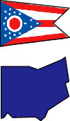 Ohio: Map and State Flag
