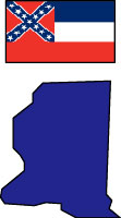 Mississippi: Map and State Flag