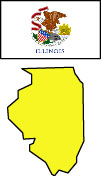 Illinois: Map and State Flag