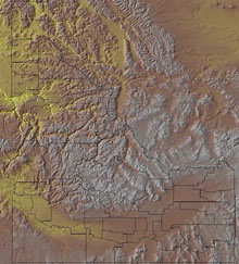 Topographic Map of Idaho