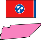 Tennessee: Map and State Flag