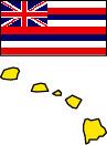 Hawaii: Map and State Flag