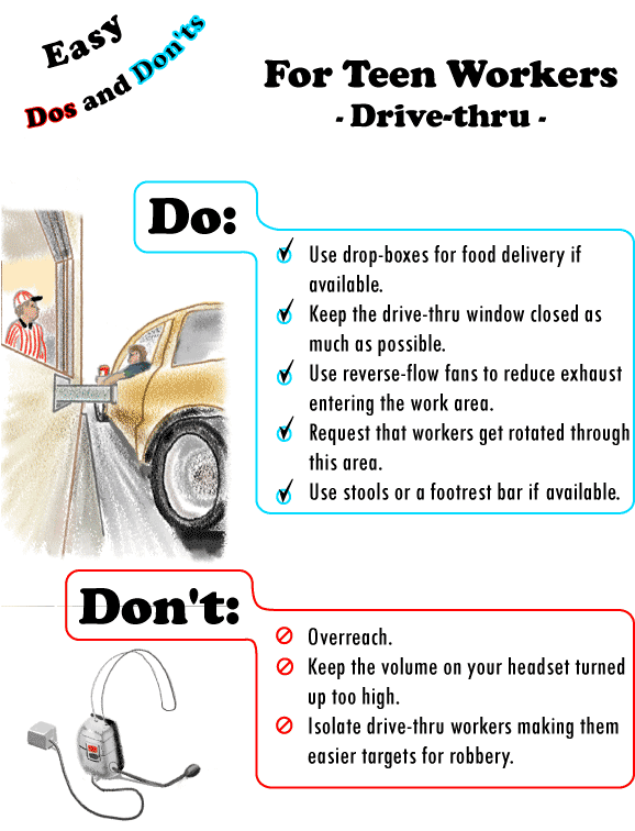 Easy Dos and Don'ts - Drivethru Safety - Teen Restaurant Safety