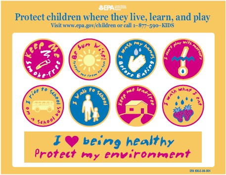 Image of Protect Children Where They Live, 
Learn, and Play Stickers