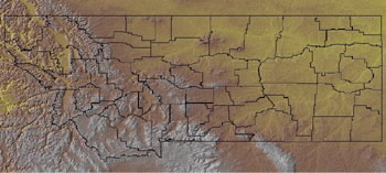 Topographic Map of Montana