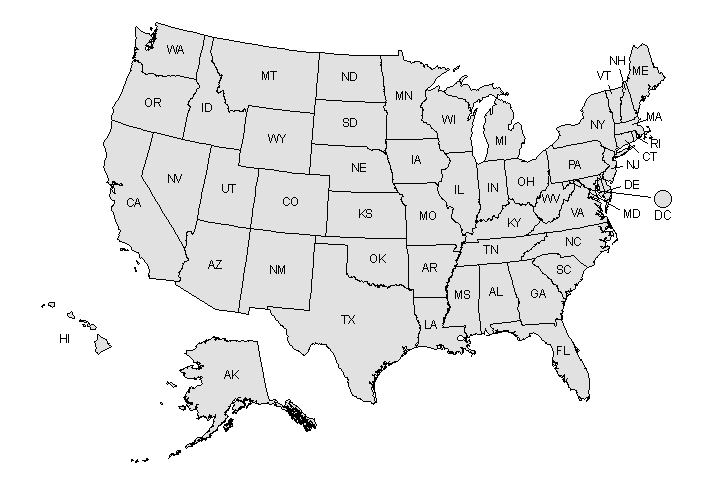 Map of U.S.