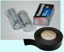 picture of batteries and electrical tape