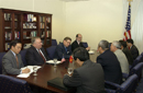 Dep. Secy. Sampson and staff hold a table discussion with the Vietnamese Deputy Prime Minister delegation