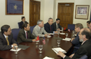 Dep. Secy. Sampson and staff hold a table discussion with the Vietnamese Deputy Prime Minister delegation