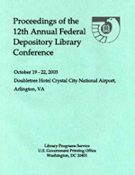 Cover of Proceedings of 12th Annual FDL Conference 2003.