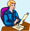 Image of a women writing