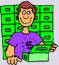 Image of a man opening a safe deposit box