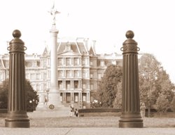 picture of buildings and bollards
