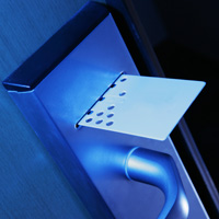 Image of keycard being used to open a door