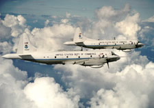 Photo of WP-3D Lockheed Orions aircraft.