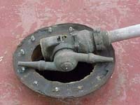 Part of a butterworth nozzle used for tank cleaning