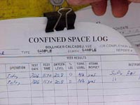 Confined Space Log