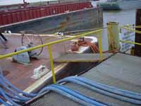 Access to walkway to barge