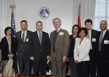 Bureau of Industry and Security (BIS) Under Secretary Mancuso (pictured third from left) meets with senior officials from India. Click here for larger image.