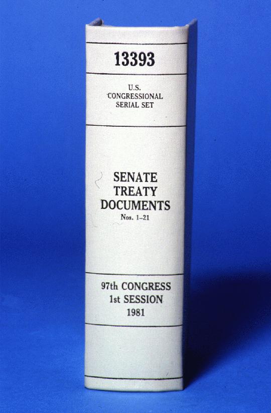 First volume of Numbered Senate Treaty Documents (97th Congress) 