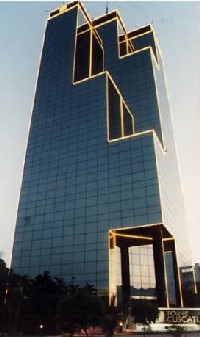 Glass building