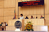 Secretary Chao addresses the ILO Conference. (ILO Photo) (Copyright 2003 ILO)